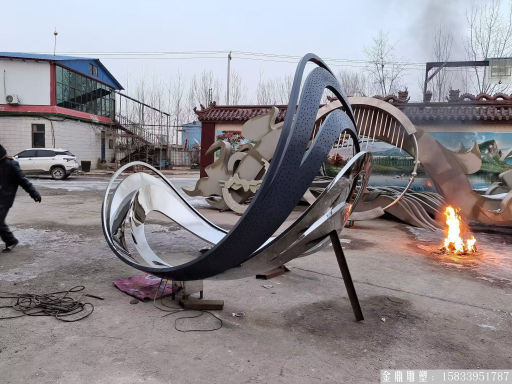 城市不銹鋼雕塑圖片 景觀不銹鋼雕塑案例8