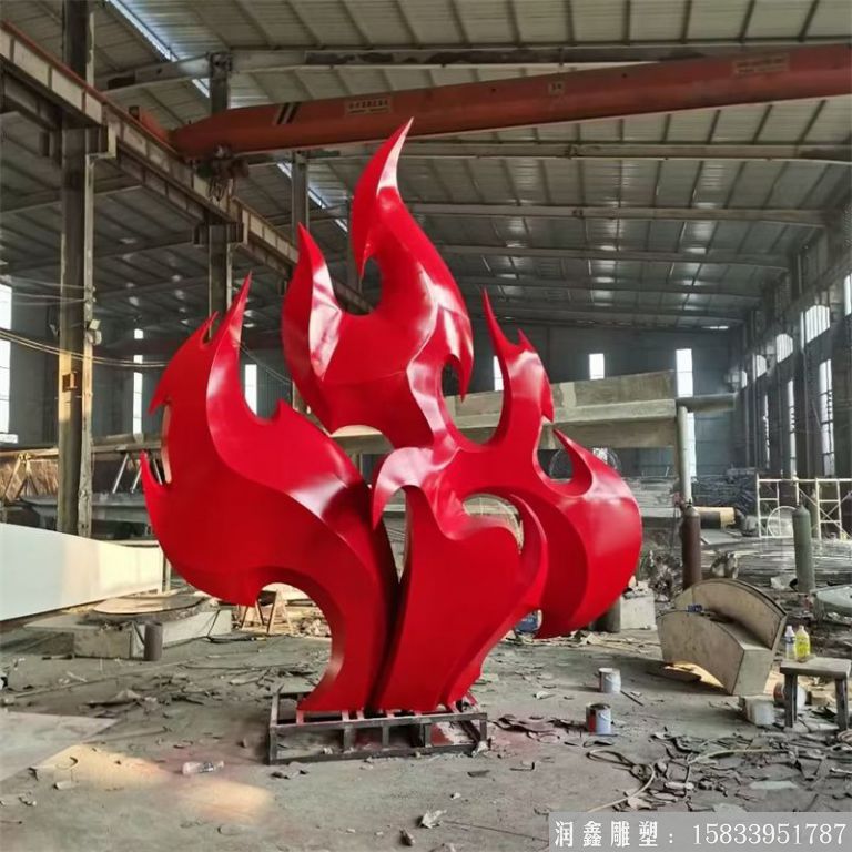 不銹鋼抽象景觀雕塑 火苗雕塑?chē)娖?>
            <h3 style=