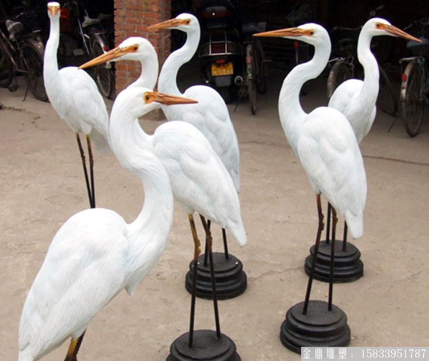玻璃鋼白鷺雕塑加工廠家