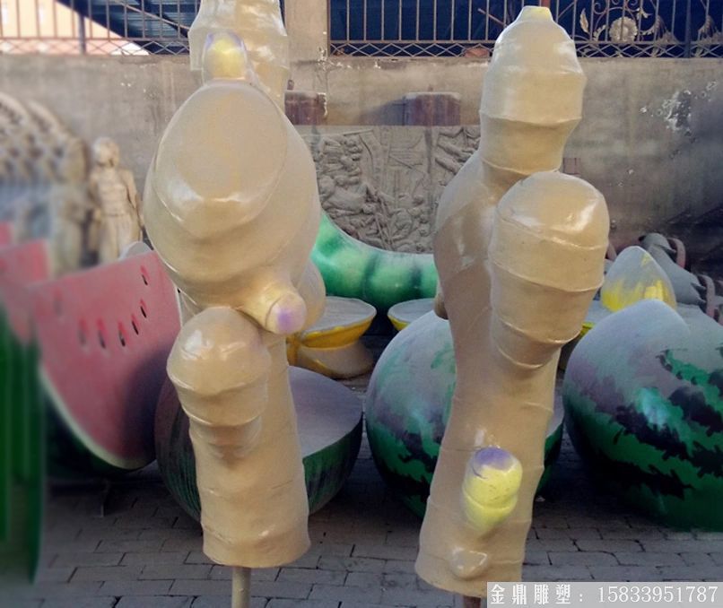 玻璃鋼生姜雕塑 廠家來圖定制