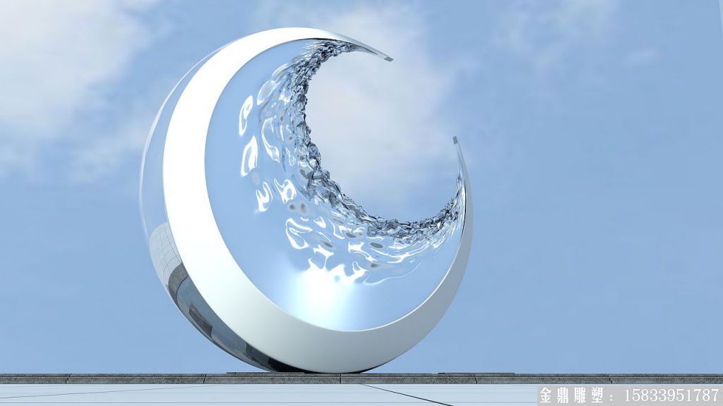 不銹鋼月亮雕塑加工廠家 月亮廠家