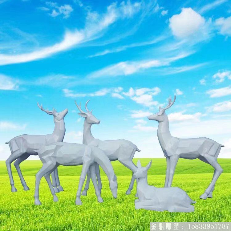 玻璃鋼切面鹿設(shè)計(jì)加工定制 兔子動物雕塑